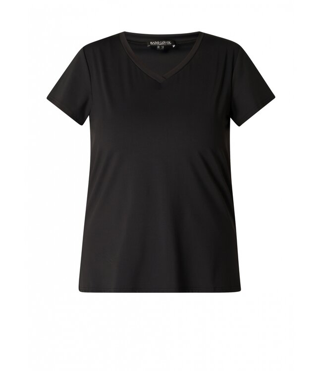 Base Level Curvy Lilly Travel Shirt Black