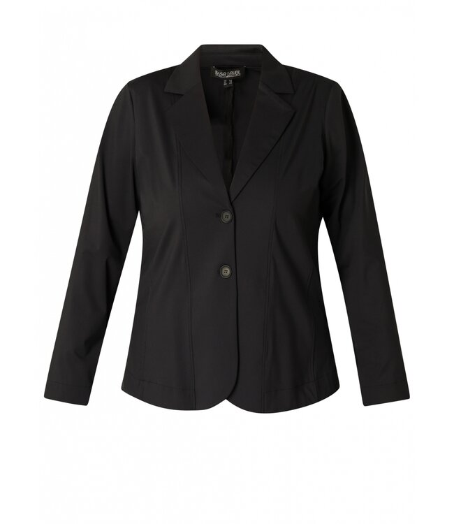 Base Level Curvy Leah Travel Blazer Black