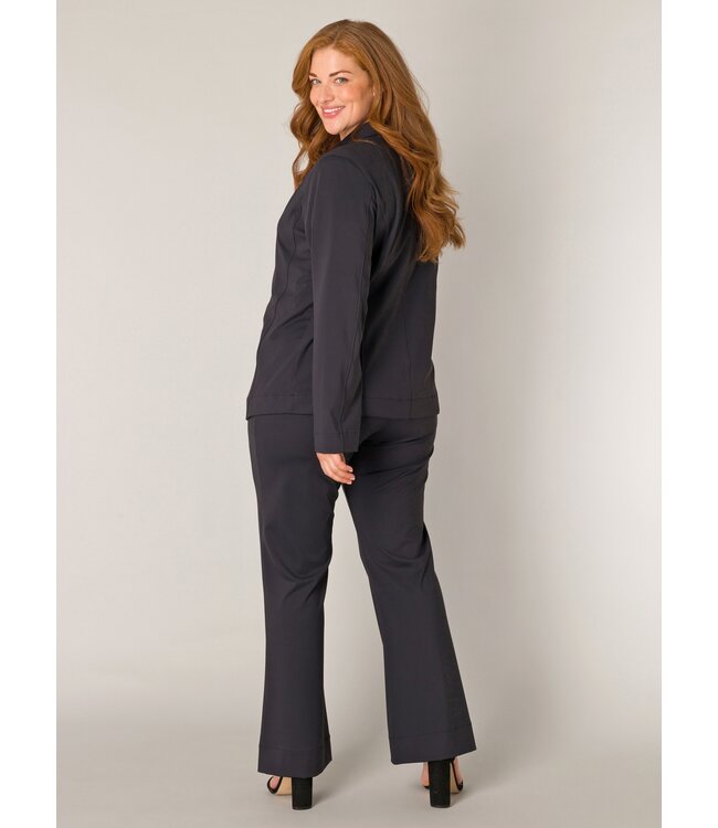 Base Level Curvy Leah Travel Blazer Black