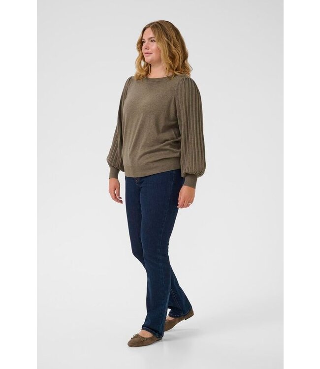 Kaffe Curve Loni Knit Pullover Morel Melange