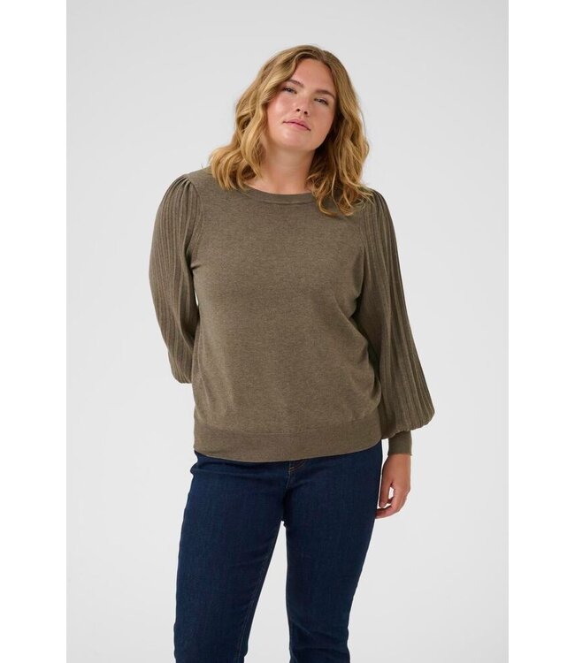 Kaffe Curve Loni Knit Pullover Morel Melange