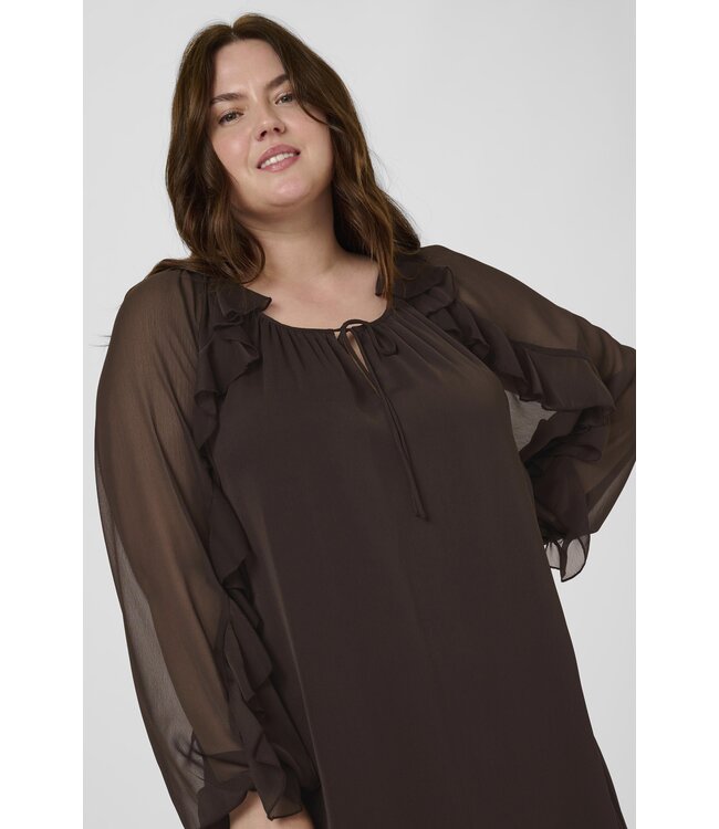 Kaffe Curve Milanna Dress Black Coffee