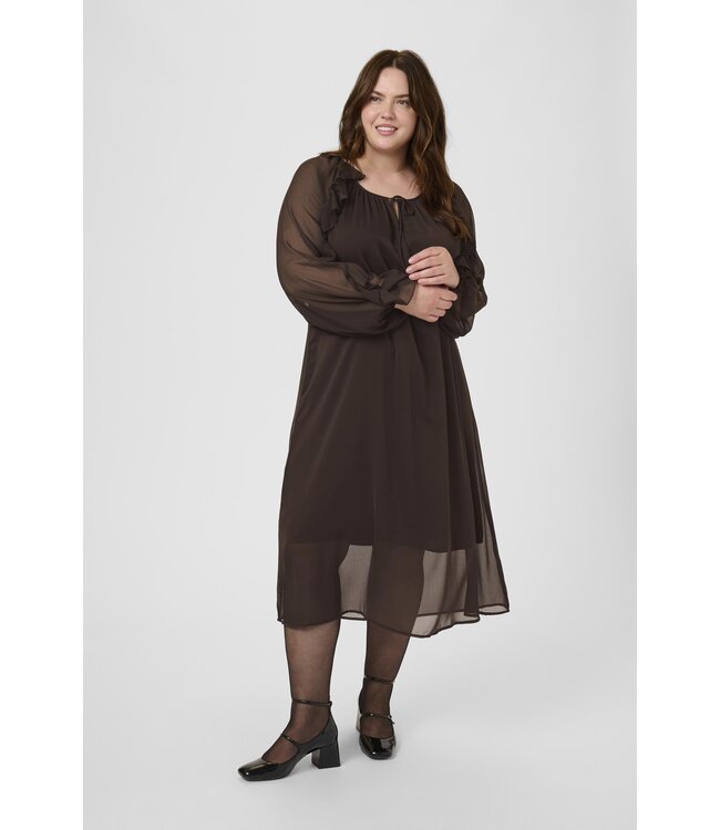 Kaffe Curve Milanna Dress Black Coffee
