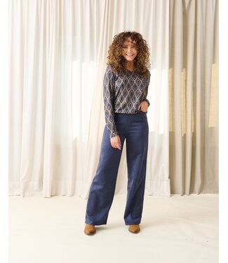 Fos Amsterdam Fos Amsterdam Bentha Pants Suedine Navy