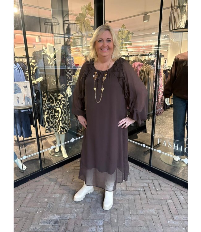 Kaffe Curve Milanna Dress Black Coffee