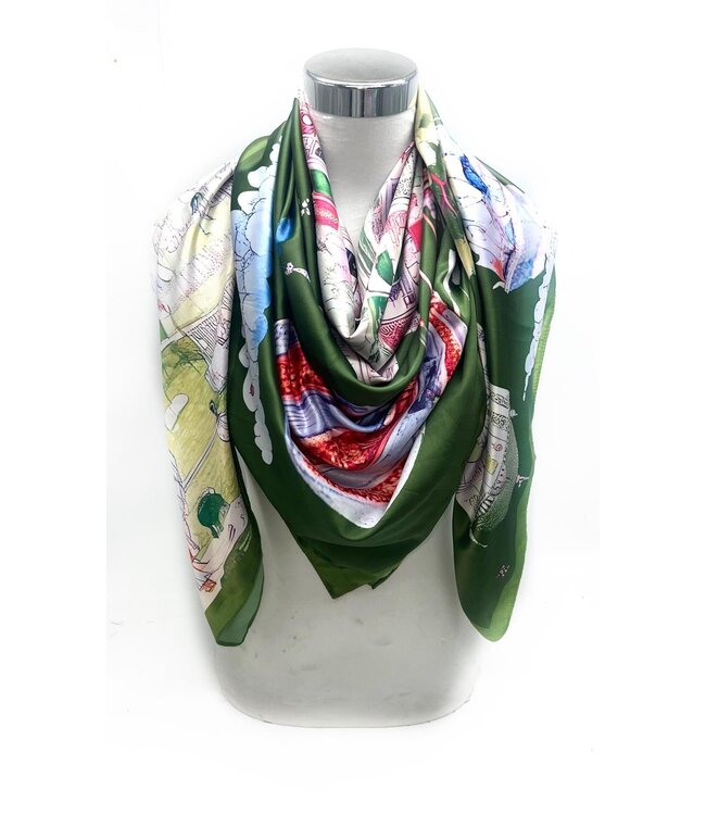 Scarf Portret in Green