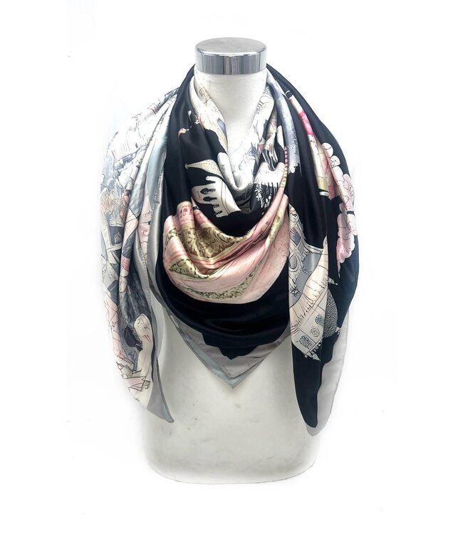 Scarf Portret in Black