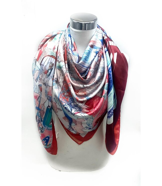 Scarf Portret in Red