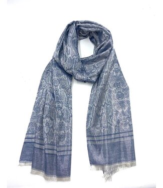 Scarf Snake Blue-Silver