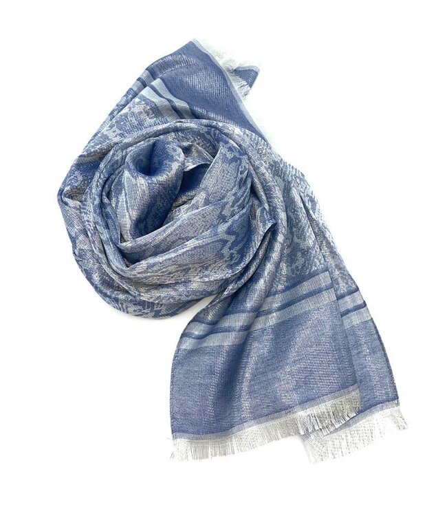 Scarf Snake Blue-Silver