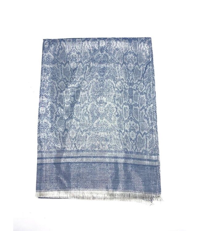 Scarf Snake Blue-Silver