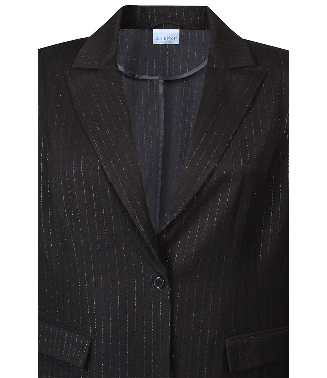 Zhenzi Vaya Blazer Silver Pinstripe