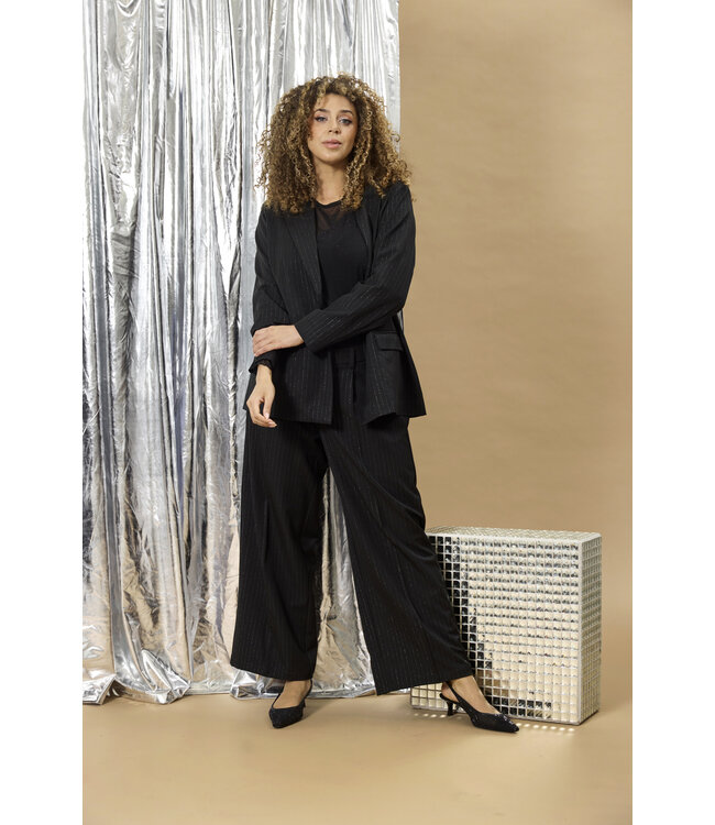 Zhenzi Vaya Blazer Silver Pinstripe