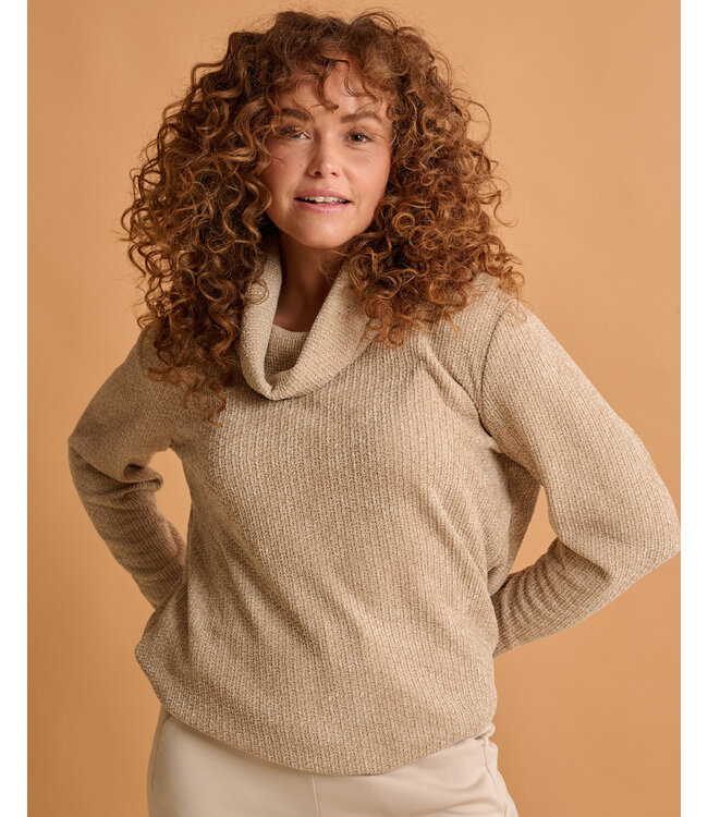 Fos Amsterdam Nico Soft Lurex Top Beige