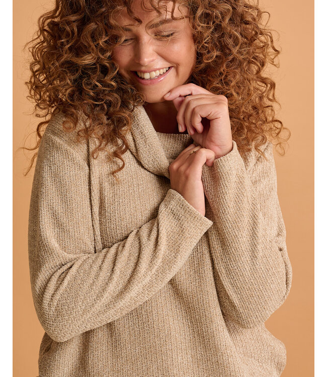 Fos Amsterdam Nico Soft Lurex Top Beige