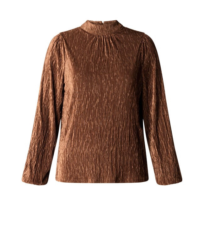 Yest Curve Hjordis Top Copper Brown
