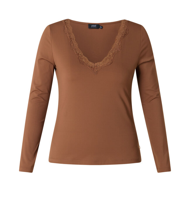 Yest Curve Hulda Top Copper Brown