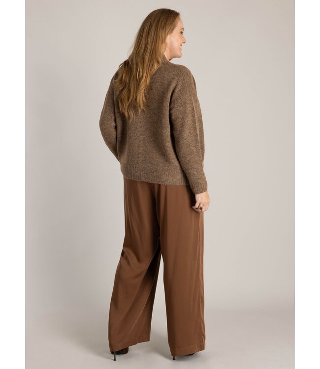 Yest Curve Haniya Cardigan Copper Brown