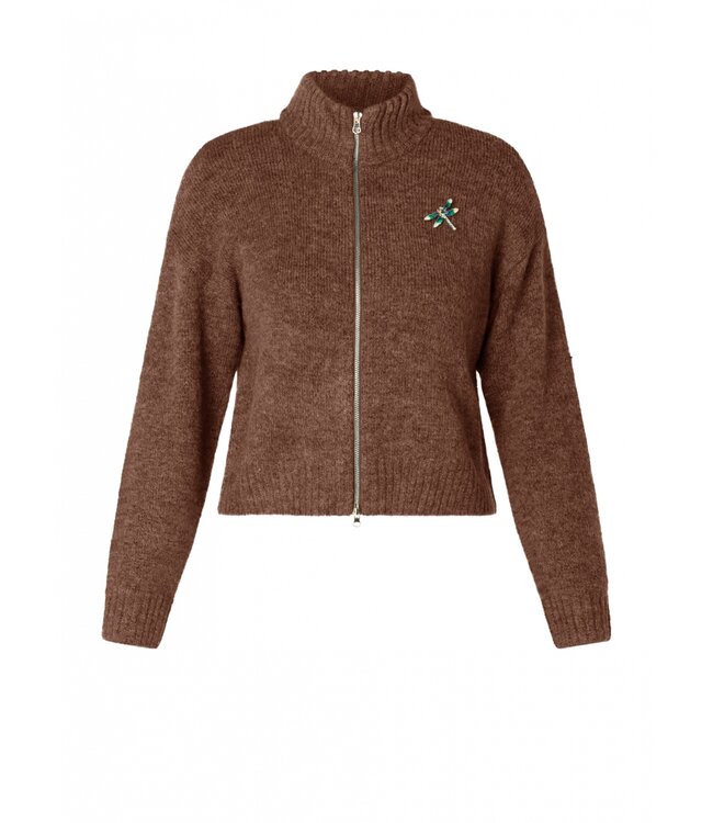 Yest Curve Haniya Cardigan Copper Brown
