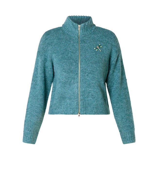 Yest Curve Haniya Cardigan Dark Mint