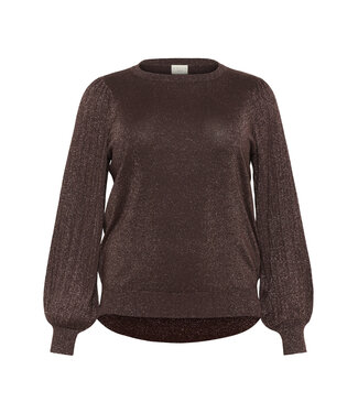 Kaffe Curve Kaffe Curve Regitta Pleat Pullover Coffee Brown