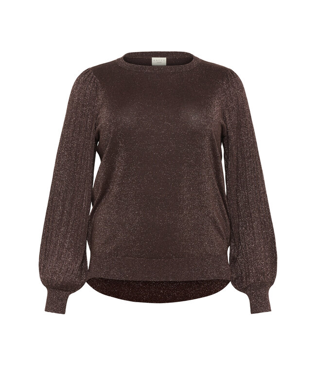 Kaffe Curve Regitta Pleat Pullover Coffee Brown