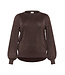 Kaffe Curve Regitta Pleat Pullover Coffee Brown