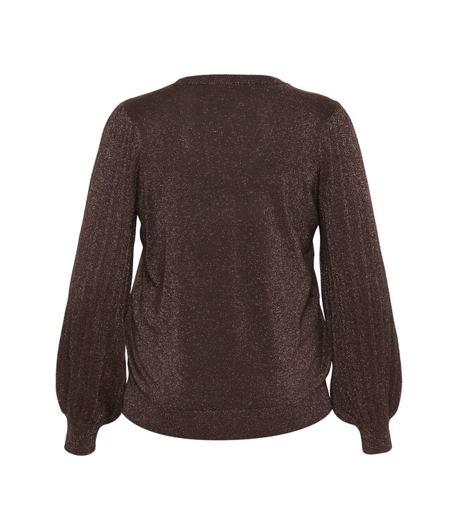 Kaffe Curve Regitta Pleat Pullover Coffee Brown