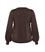 Kaffe Curve Regitta Pleat Pullover Coffee Brown