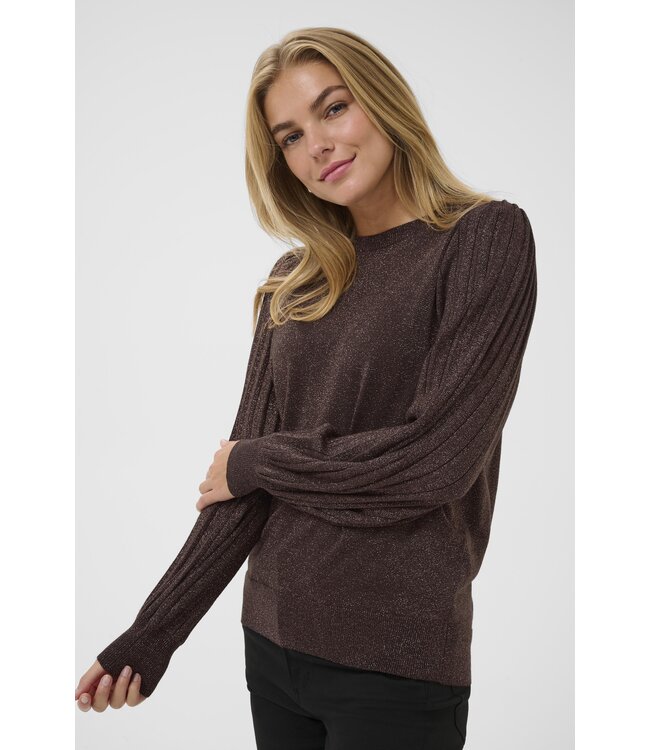 Kaffe Regina Pleat Pullover Black Coffee
