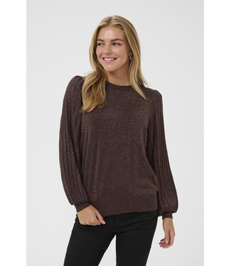 Kaffe Kaffe Regina Pleat Pullover Black Coffee