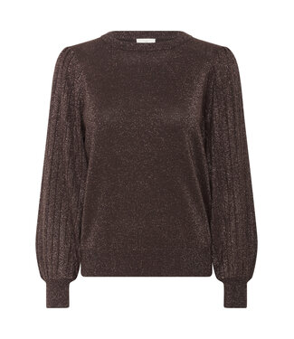 Kaffe Kaffe Regina Pleat Pullover Black Coffee