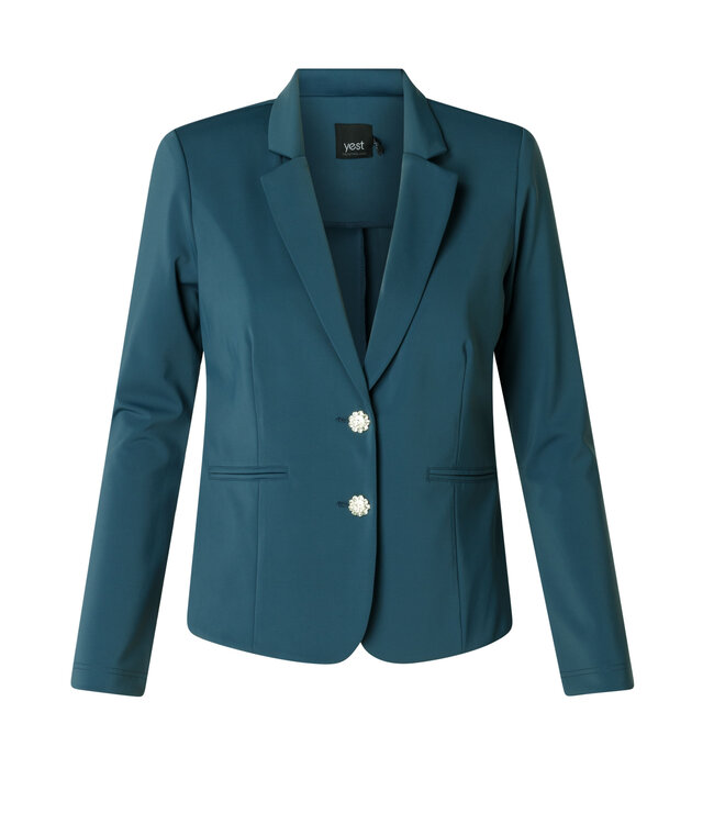 Yest Curve Vita Blazer Teal Green