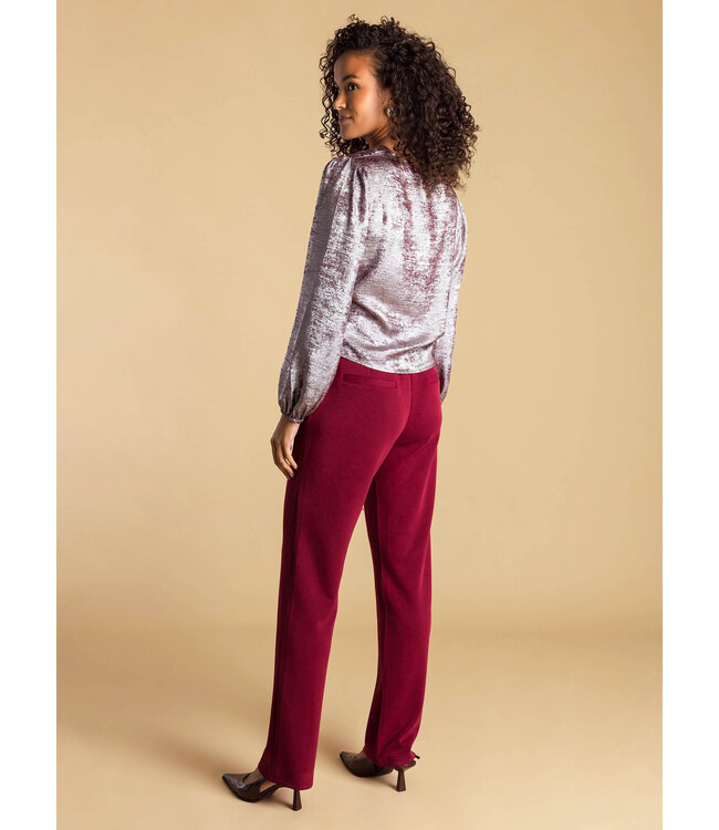 Ivy Beau Alaia Blouse Dark Red