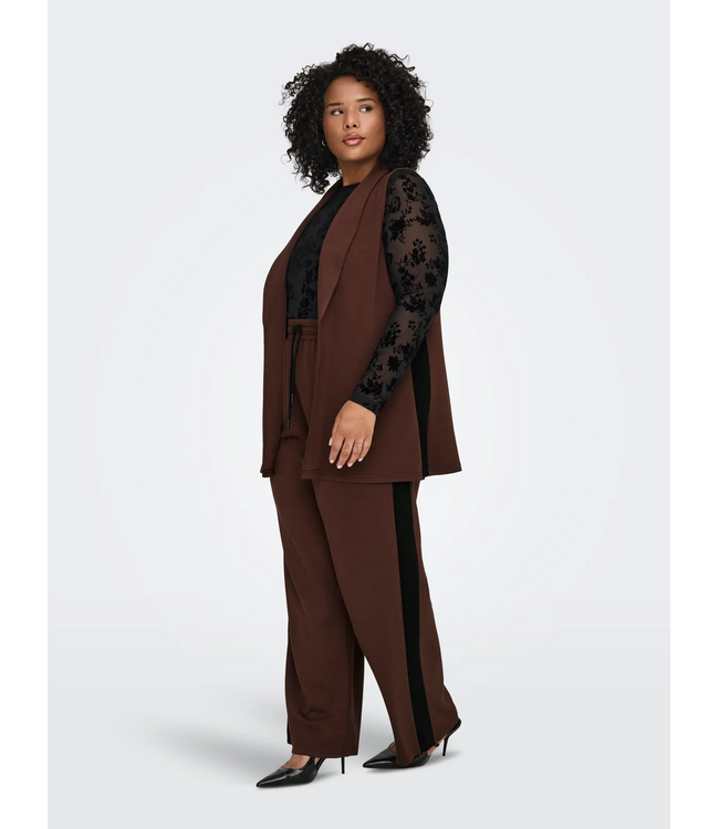 Only Carmakoma Leah Waistcoat Shaved Chocolate