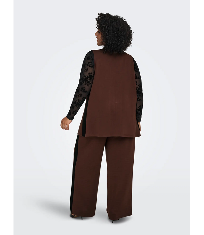 Only Carmakoma Leah Waistcoat Shaved Chocolate