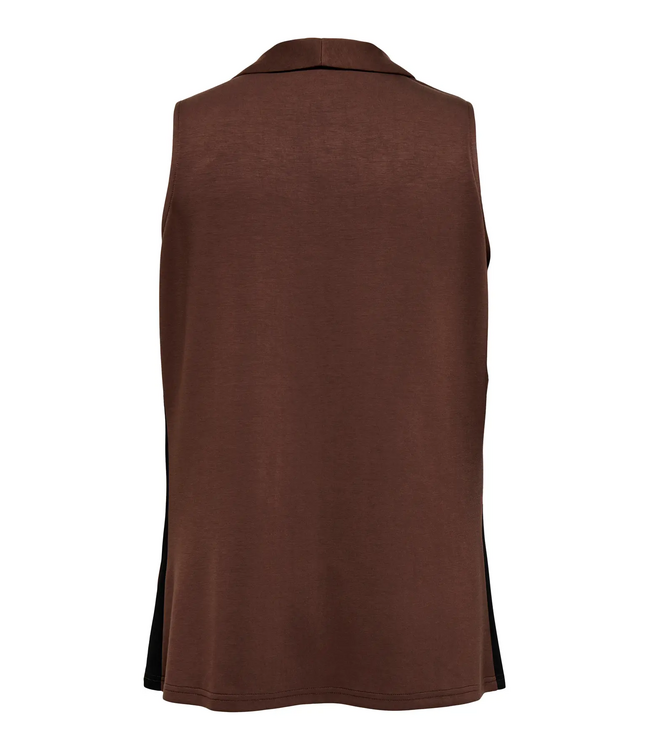 Only Carmakoma Leah Waistcoat Shaved Chocolate