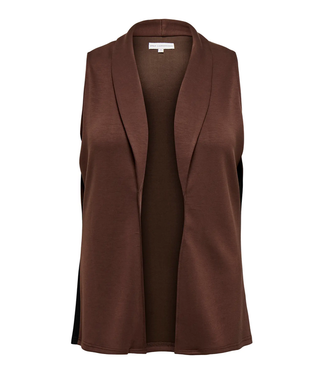 Only Carmakoma Leah Waistcoat Shaved Chocolate