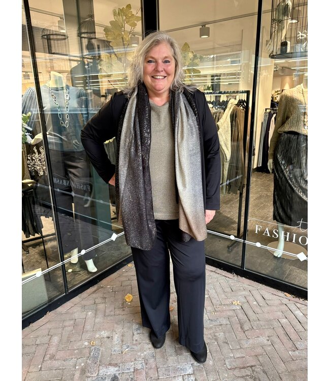 Base Level Curvy Leah Travel Blazer Black