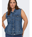 Only Carmakoma Wespa Waistcoat Medium Blue Denim