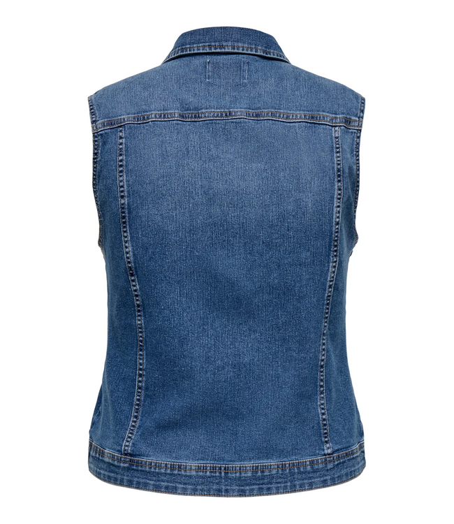 Only Carmakoma Wespa Waistcoat Medium Blue Denim