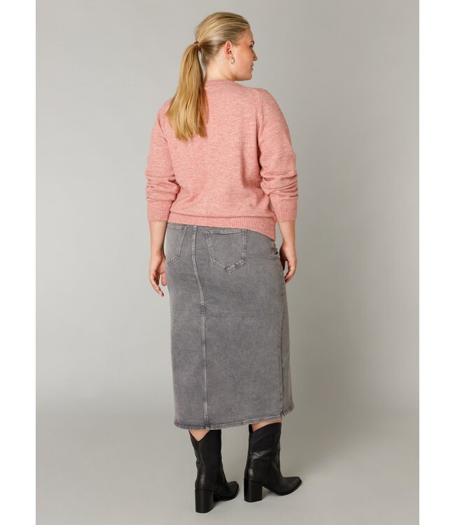 Yest Curve Faith Skirt Grey Denim