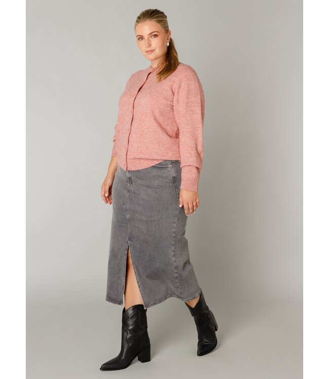 Yest Curve Faith Skirt Grey Denim