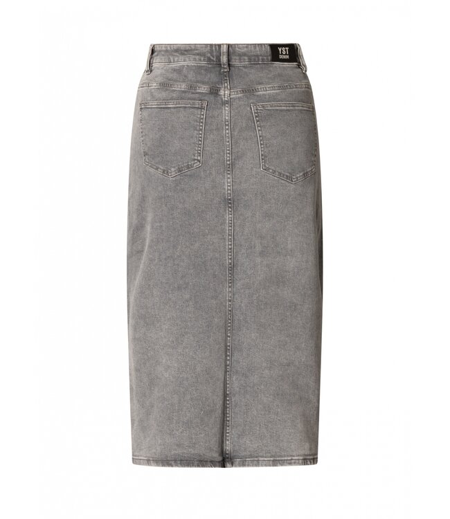 Yest Curve Faith Skirt Grey Denim