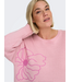 Only Carmakoma Petra Flower Knit Pullover Romance Rose