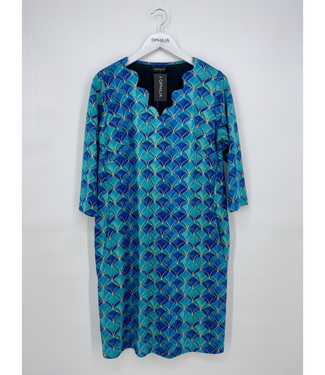 Ophilia Ophilia Rita Dress Art Deco Blue
