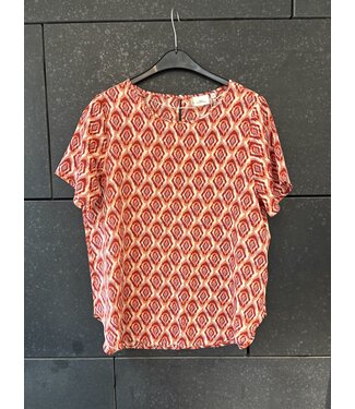 Only Carmakoma Only Carmakoma Vica Top Equestrian Red