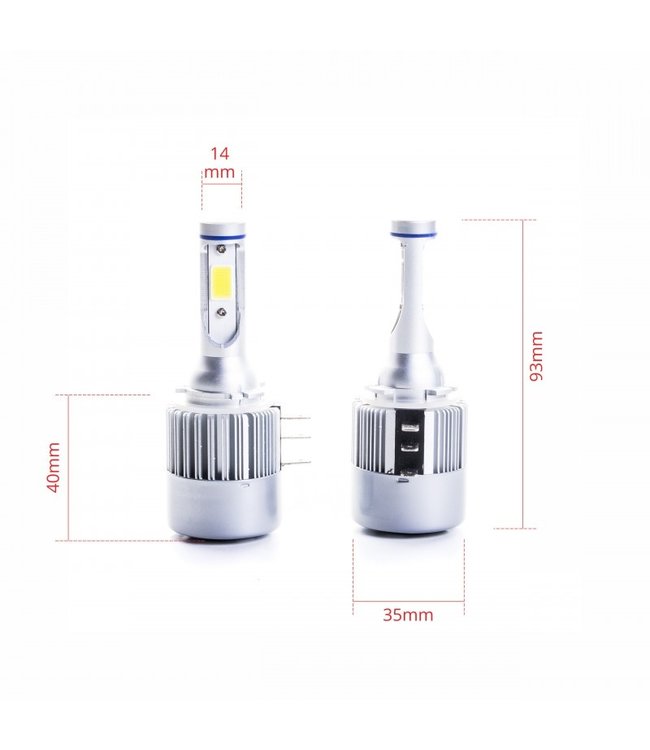 XEOD H15 LED lampen – Auto Verlichting Lamp – Dagrijlicht en Grootlicht - 2 stuks – 12V