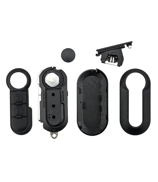 Autosleutelbehuizing - sleutelbehuizing auto - sleutelhoes - Autosleutel - Geschikt voor: Fiat