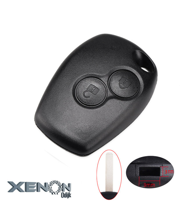 XEOD Autosleutelbehuizing - sleutelbehuizing auto - sleutelhoes - Autosleutel - Geschikt voor: Renault en Dacia